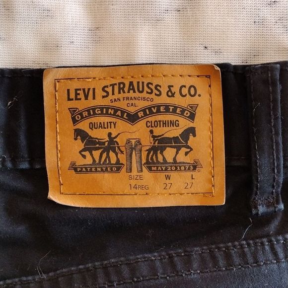 Levi's 511 Black Cotton Slim Jeans - Picture 4 of 14